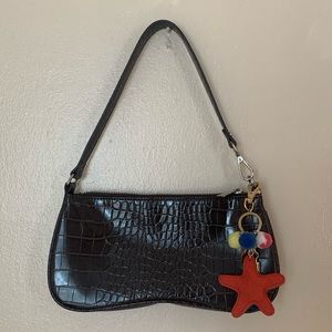 Leather Croc Purse